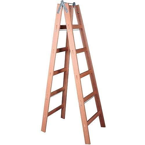 Escada dupla de madeira para pintor com 12 degraus Escada dupla de madeira para pintor com 12 degraus