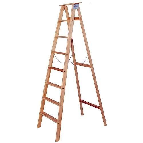 Escada simples de madeira tipo americana com 5 degraus Escada simples de madeira tipo americana com 5 degraus