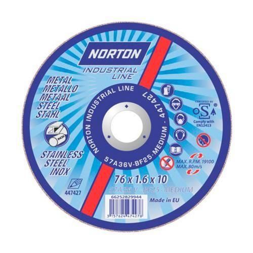 Disco de corte para inox 76 x 1,0 x 10 mm - BNA12 Disco de corte para inox 76 x 1,0 x 10 mm - BNA12