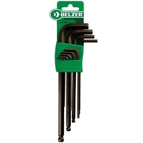 Jogo de chave allen abaulada 1,5 a 10 mm com 9 peças Jogo de chave allen abaulada 1,5 a 10 mm com 9 peças