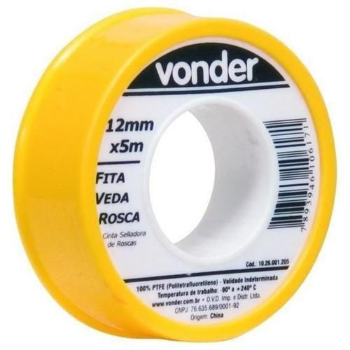 Fita veda rosca 12 mm x 50 m Fita veda rosca 12 mm x 50 m
