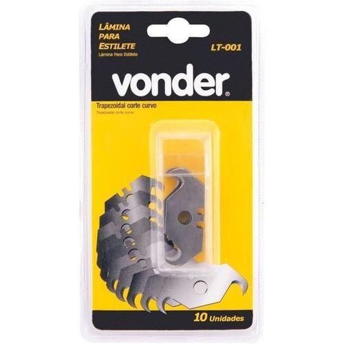 Cartela de lâmina corte curvo para estilete trapezoidal com 10 peças Cartela de lâmina corte curvo para estilete trapezoidal com 10 peças