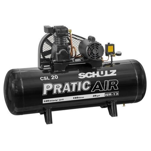 Compressor de ar baixa pressão 20 pés 150 litros monofásico - CSL 20/150 Compressor de ar baixa pressão 20 pés 150 litros monofásico - CSL 20/150
