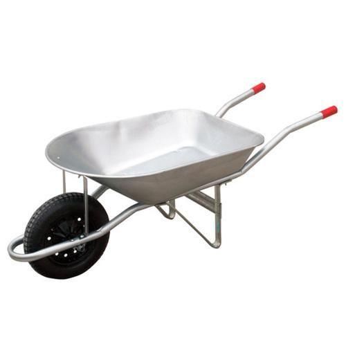 Carrinho de mão com chassi metálico e caçamba de aço galvanizado Carrinho de mão com chassi metálico e caçamba de aço galvanizado