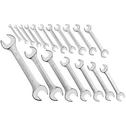 Jogo de chave fixa 8 a 50 mm aço cromo vanádio com 18 peças Jogo de chave fixa 8 a 50 mm aço cromo vanádio com 18 peças