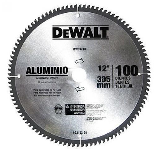 Disco de serra para alumínio e madeira laminada 12 x 30 x 100 dentes - DW-03240 Disco de serra para alumínio e madeira laminada 12 x 30 x 100 dentes - DW-03240