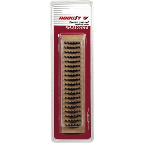 Escova de aço carbono manual sem cabo com 6 fileiras - R3006A Escova de aço carbono manual sem cabo com 6 fileiras - R3006A