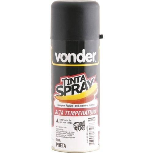 Tinta spray para alta temperatura preto fosco 200 ml Tinta spray para alta temperatura preto fosco 200 ml