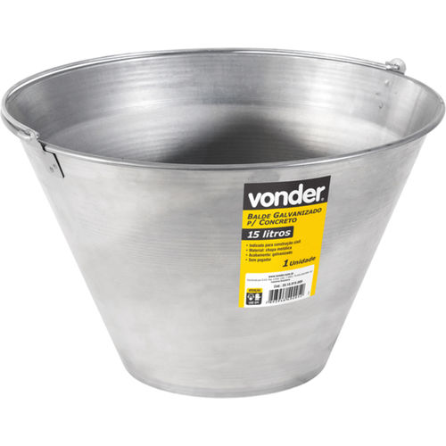 Balde galvanizado para concreto 15 litros Balde galvanizado para concreto 15 litros