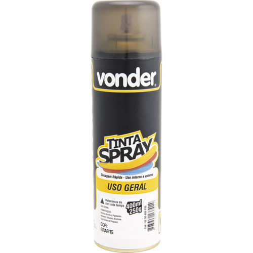 Tinta spray para uso geral grafite brilhante 400 ml Tinta spray para uso geral grafite brilhante 400 ml
