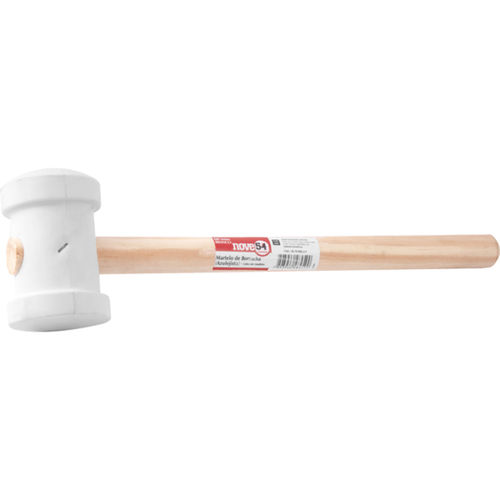 Martelo de borracha para azulejista 60 mm branco Martelo de borracha para azulejista 60 mm branco