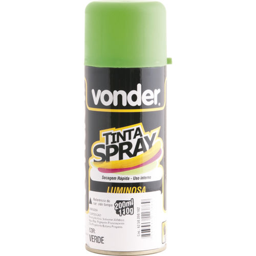 Tinta spray luminosa para uso geral verde fosco 200 ml Tinta spray luminosa para uso geral verde fosco 200 ml