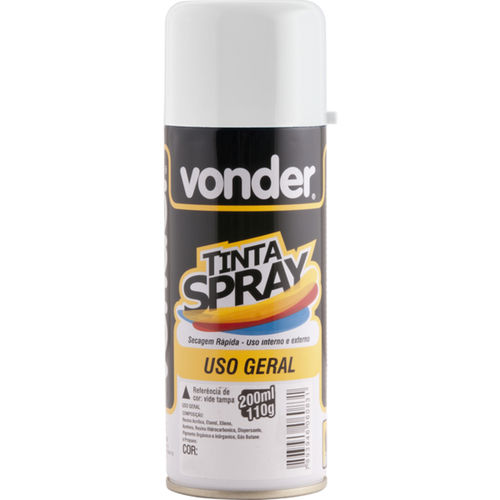 Tinta spray para uso geral branco fosco com 200 ml Tinta spray para uso geral branco fosco com 200 ml