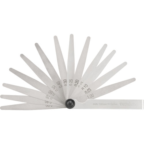 Cálibre de folga 0,05 mm a 1,00 mm com 13 lâminas - CF 013 Cálibre de folga 0,05 mm a 1,00 mm com 13 lâminas - CF 013