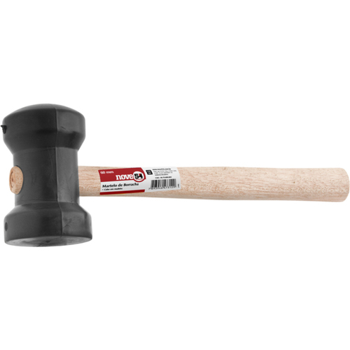 Martelo de borracha 60 mm preto Martelo de borracha 60 mm preto