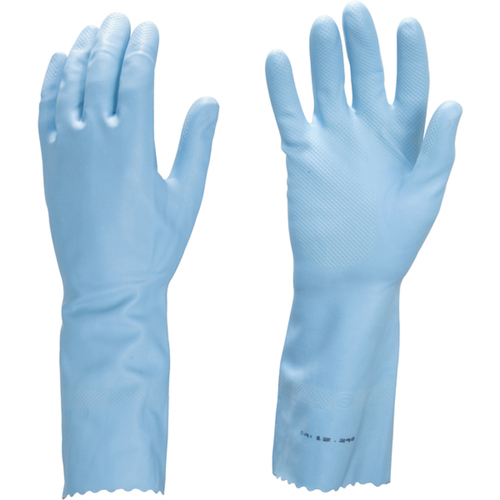 Luva de látex antiderrapante com forro azul XG Luva de látex antiderrapante com forro azul XG