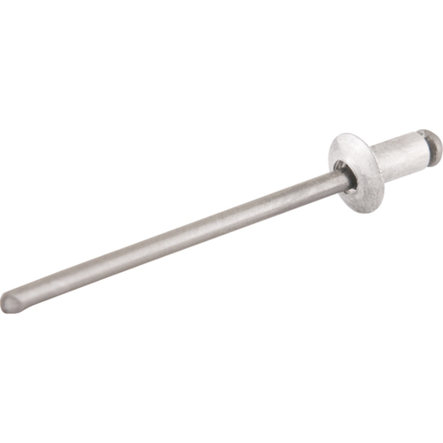 Rebite de repuxo em alumínio 3,2 x 8 mm embalagem com 100 peças Rebite de repuxo em alumínio 3,2 x 8 mm embalagem com 100 peças