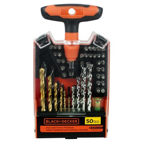 Jogo de bits e brocas com 50 peças - BDA50X-LA Jogo de bits e brocas com 50 peças - BDA50X-LA