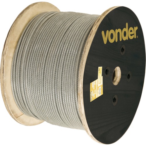 Cabo de aço plastificado alma de fibra 2,38 mm com 100 metros Cabo de aço plastificado alma de fibra 2,38 mm com 100 metros