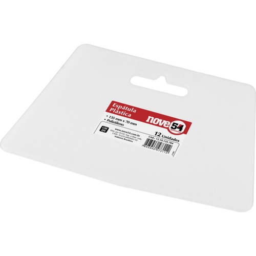 Espátula plástica 135 x 70 mm pacote com 12 peças Espátula plástica 135 x 70 mm pacote com 12 peças