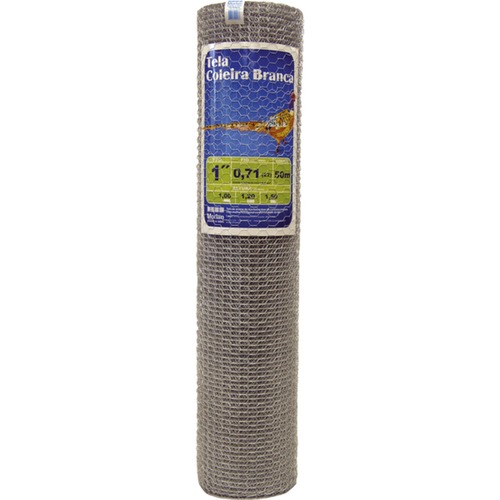 Tela metálica para pinteiro fio 22 BWG x 1,5 m rolo com 50 metros Tela metálica para pinteiro fio 22 BWG x 1,5 m rolo com 50 metros