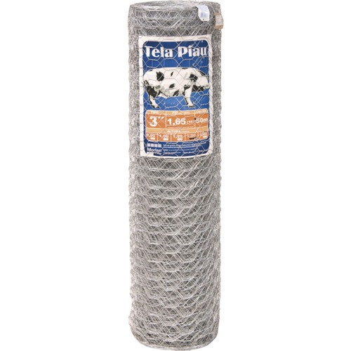 Tela metálica para suínos fio 16 BWG x 1,0 m rolo com 50 metros Tela metálica para suínos fio 16 BWG x 1,0 m rolo com 50 metros