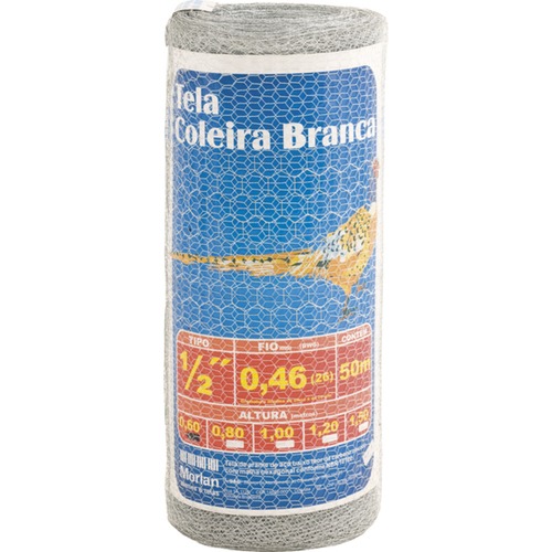 Tela metálica para viveiro fio 26 BWG x 0,6 m rolo com 50 metros Tela metálica para viveiro fio 26 BWG x 0,6 m rolo com 50 metros