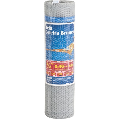 Tela metálica para viveiro fio 26 BWG x 1,0 m rolo com 50 metros Tela metálica para viveiro fio 26 BWG x 1,0 m rolo com 50 metros