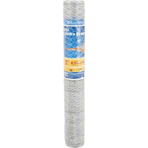 Tela metálica para galinheiro fio 23 BWG x 1,5 m rolo com 50 metros Tela metálica para galinheiro fio 23 BWG x 1,5 m rolo com 50 metros
