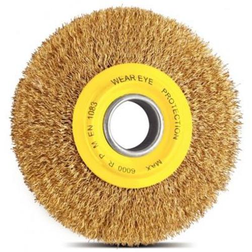 Escova de aço circular arame ondulado 6x1/2 Escova de aço circular arame ondulado 6x1/2