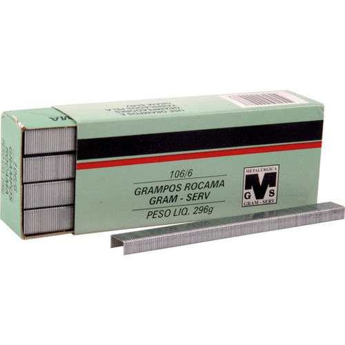 Grampo para grampeador manual 8 mm caixa com 2.500 pçs - 106-8 Grampo para grampeador manual 8 mm caixa com 2.500 pçs - 106-8