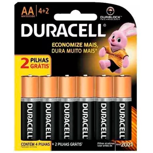 Pilha alcalina pequena AA leve 6 pague 4 Pilha alcalina pequena AA leve 6 pague 4