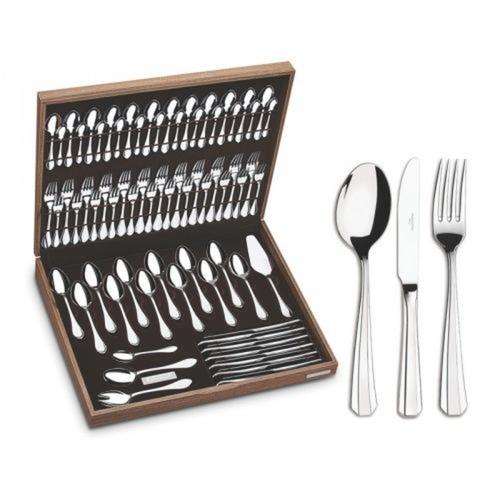 Faqueiro aço inox com estojo de madeira 76 peças - ÓPERA Faqueiro aço inox com estojo de madeira 76 peças - ÓPERA