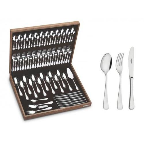 Faqueiro aço inox com estojo de madeira 76 peças - MÔNACO Faqueiro aço inox com estojo de madeira 76 peças - MÔNACO