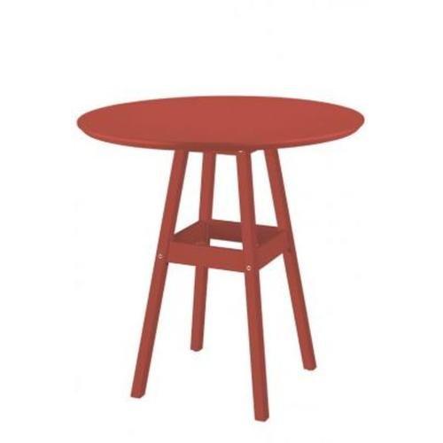 Mesa pub 80 cm vermelha de madeira pinus Mesa pub 80 cm vermelha de madeira pinus