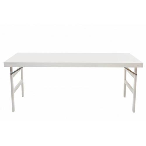 Mesa de madeira dobrável branca 2000 x 800 mm - NATURALLE Mesa de madeira dobrável branca 2000 x 800 mm - NATURALLE