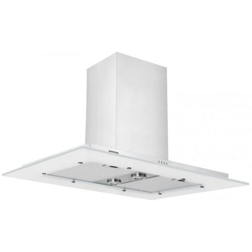 Coifa de ilha de 90 cm aço inox + vidro branco Coifa de ilha de 90 cm aço inox + vidro branco