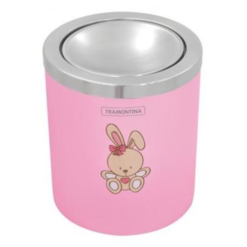 Recipiente multiuso rosa com tampa basculante de inox 5 L Recipiente multiuso rosa com tampa basculante de inox 5 L