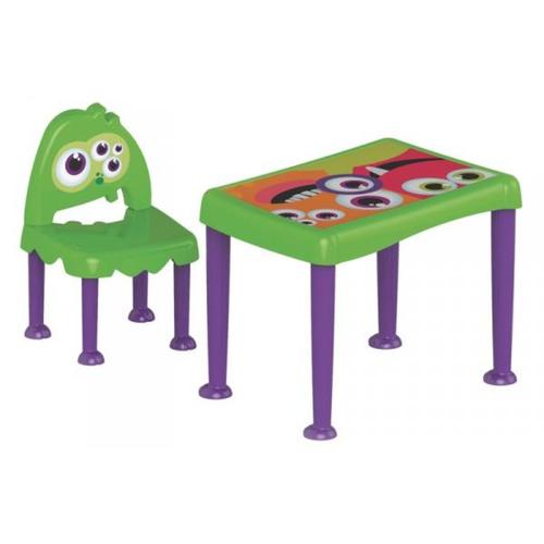 Conjunto banco e mesinha infantil - MONSTER Conjunto banco e mesinha infantil - MONSTER