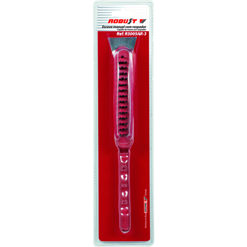 Escova de aço carbono manual com 3 fileiras - R3005AR Escova de aço carbono manual com 3 fileiras - R3005AR