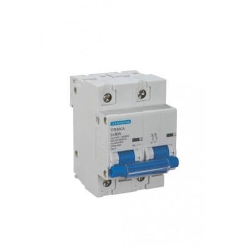 Disjuntor DIN bipolar 2P 80A curva C - TR6KA Disjuntor DIN bipolar 2P 80A curva C - TR6KA