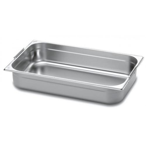 Cuba para rechaud em aço inox 1/1 com alças móveis profundidade de 65 mm Cuba para rechaud em aço inox 1/1 com alças móveis profundidade de 65 mm