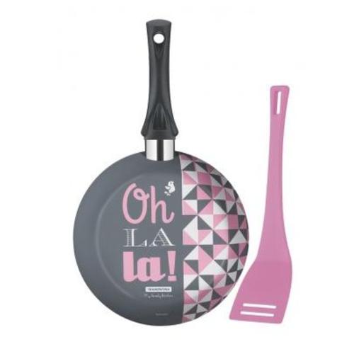 Frigideira antiaderente 24 cm com espátula de nylon Frigideira antiaderente 24 cm com espátula de nylon