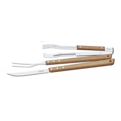 Kit de utensílios para churrasco com 3 peças Kit de utensílios para churrasco com 3 peças