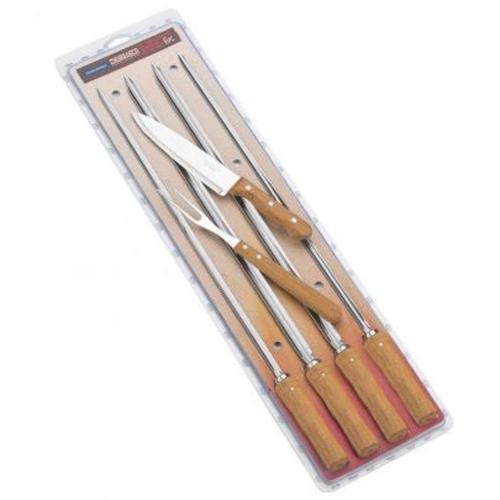 Kit de utensílios para churrasco com 6 peças Kit de utensílios para churrasco com 6 peças