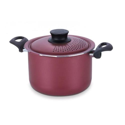 Espagueteira antiaderente vermelho capacidade de 7,5 litros - PARIS Espagueteira antiaderente vermelho capacidade de 7,5 litros - PARIS