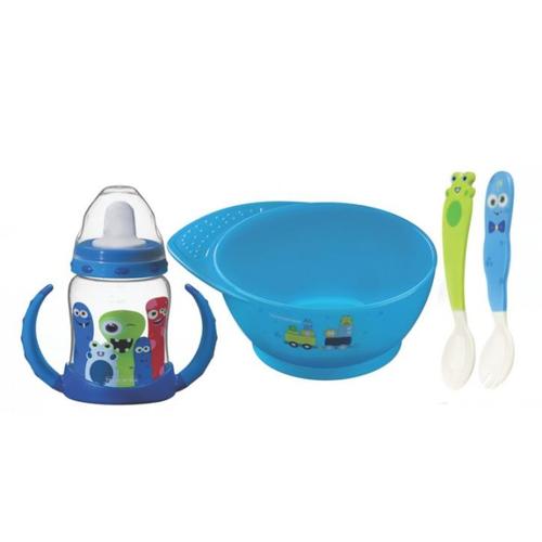 Conjunto infantil azul com 4 peças - Monsterbaby Conjunto infantil azul com 4 peças - Monsterbaby