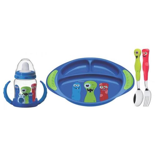Conjunto infantil azul com 4 peças - Monsterkids Conjunto infantil azul com 4 peças - Monsterkids