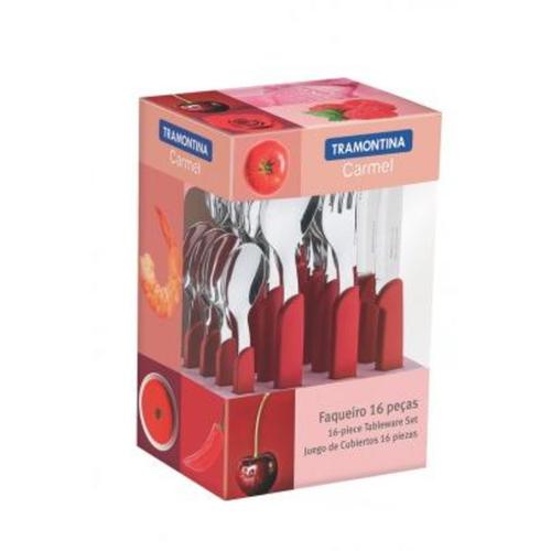 Faqueiro em aço inox 16 pçs camin médio - CARMEL Faqueiro em aço inox 16 pçs camin médio - CARMEL