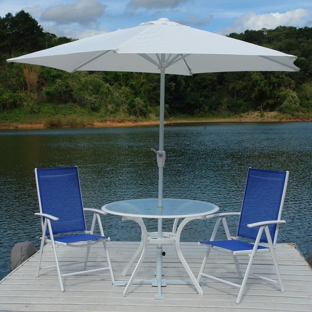 Ombrelone 2 7 M De Di metro Branco Sem Base AUSTIN Garden Dutra 